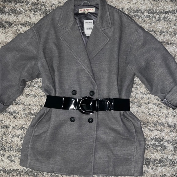 Free People oversized coat grey size L - Picture 12 of 16